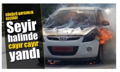 Seyir halinde cayır cayır yandı!