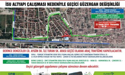 Derince’ye geçici trafik düzenlemesi