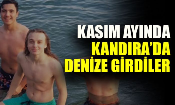 Kasım ayında Kandıra’da denize girdiler