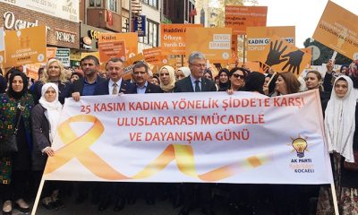 AK Partili kadınlar şiddeti yürüyerek kınadı