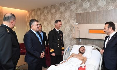 Vali Aksoy ve komutanlardan Gazi Ural’a moral ziyareti