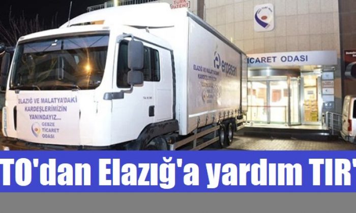 GTO duyarlılığını gösterdi,  Elazığ’a TIR dolusu yardım!