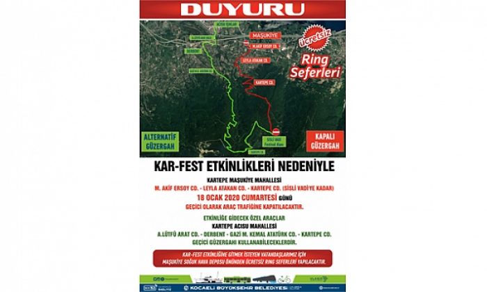 Karfest için geçici güzergah oluşturuldu