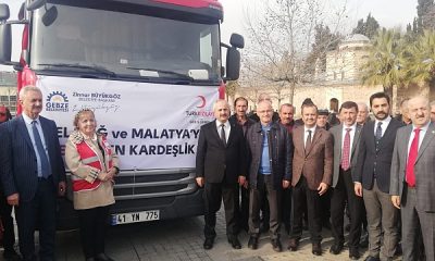 Yardım tırı dualarla deprem bölgesine uğurlandı