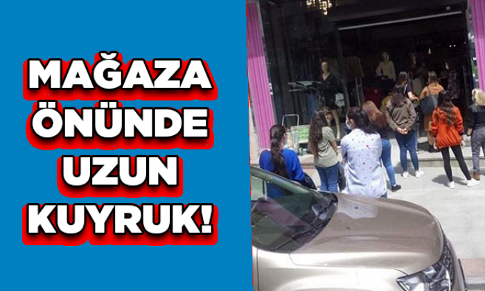 Gebze’de Mağazalar önünde uzun kuyruk!