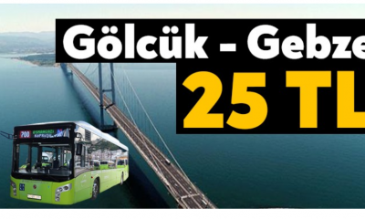 Gebze-Gölcük  25 TL! Kocaeli Hat 700 sefer saatleri