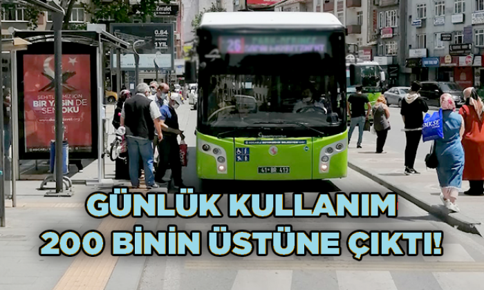Kocaeli’de toplu taşıma günlük kullanımı arttı!