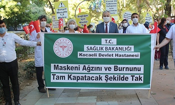 Sağlık çalışanlarından farkındalık yürüyüşü