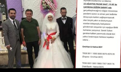 Düğüne gelmeyenler için İBAN numarası paylaştılar