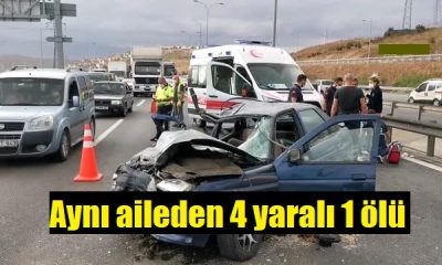 Dilovası TEM’de kaza 4 yaralı 1 ölü