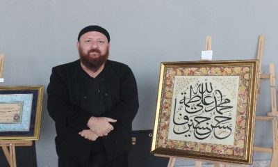 Hattat Mahmut Şahin ve öğrencilerinin eserleri Kocaeli’de sergilendi