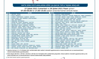 Büyükşehir Hafta sonu 55 hatta hizmet verecek