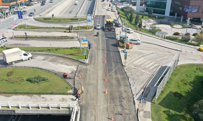 Petkim Kavşağı’nın asfaltı yenilendi