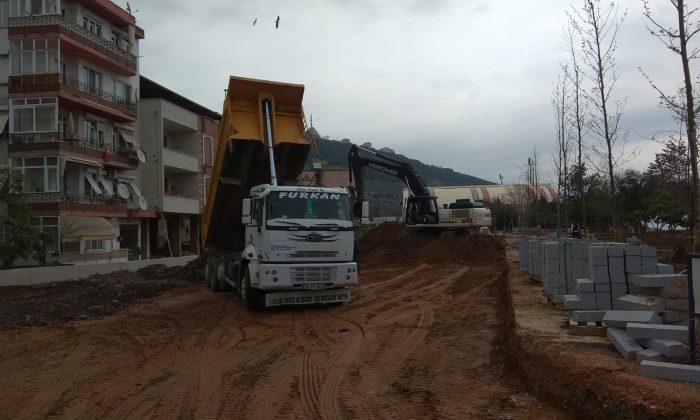 Hereke sahili yolu yapımına başlandı