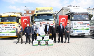 Yardım tırları Çayırova’dan uğurlandı