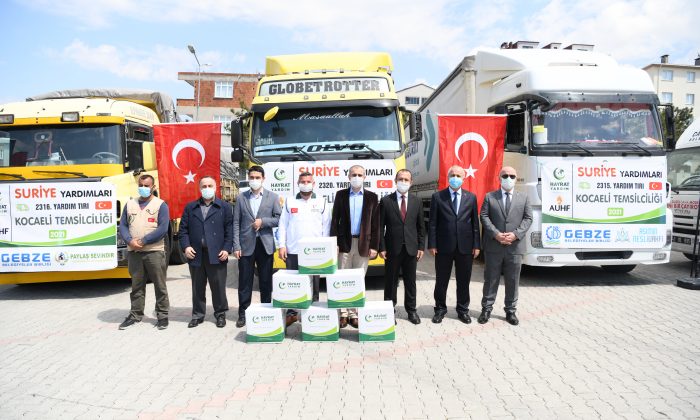 Yardım tırları Çayırova’dan uğurlandı