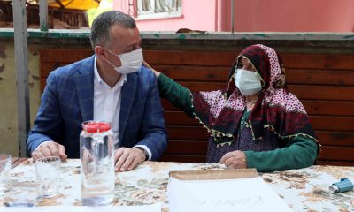 Başkan Büyükakın, Bir günde 5 ilçede 10 aileyi ziyaret etti