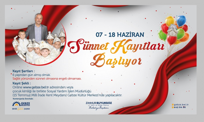 Gebze Belediyesi Sünnet Şöleni Tanıtım İlanı