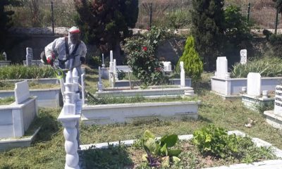 Dilovası’nda mezarlıklara bayram temizliği