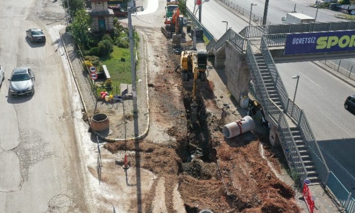 Dilovası girişindeki altyapı çalışmasında sona geliniyor