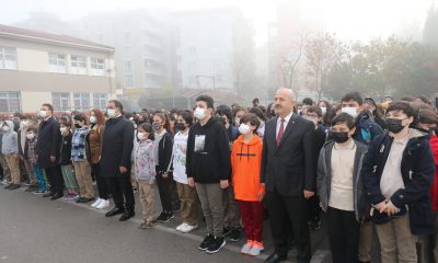 Kaymakam Güler ve Başkan Büyükgöz  İnönü’de Bayrak Töreninde