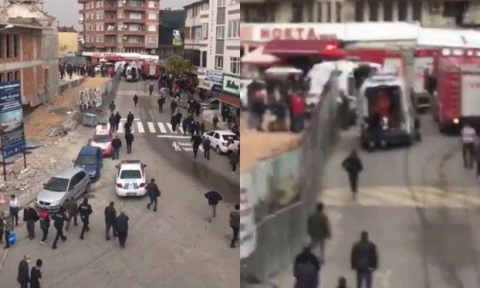 Beylikbağındaki Sarı Caminin inşaatının kubbesi çöktü 8 yaralı!