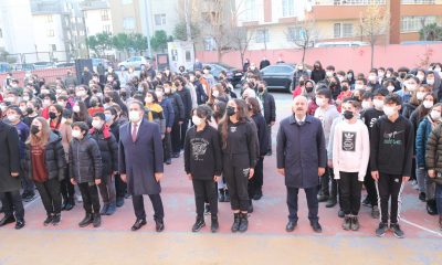 Kaymakam Güler ve Başkan Büyükgöz  İlyasbey Ortaokulu’nun Bayrak Töreninde