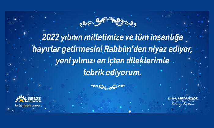 Gebze Belediyesi Yeni Yıl Kutlama İlanı