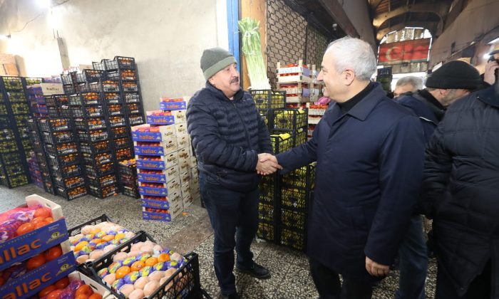 Başkan Büyükgöz’den Sultan Orhan’da Esnaf Turu