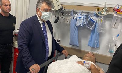 Emniyet Müdürü Tipioğlu, polis memurunu hastanede ziyaret etti