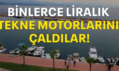 Binlerce liralık tekne motorlarını çaldılar!