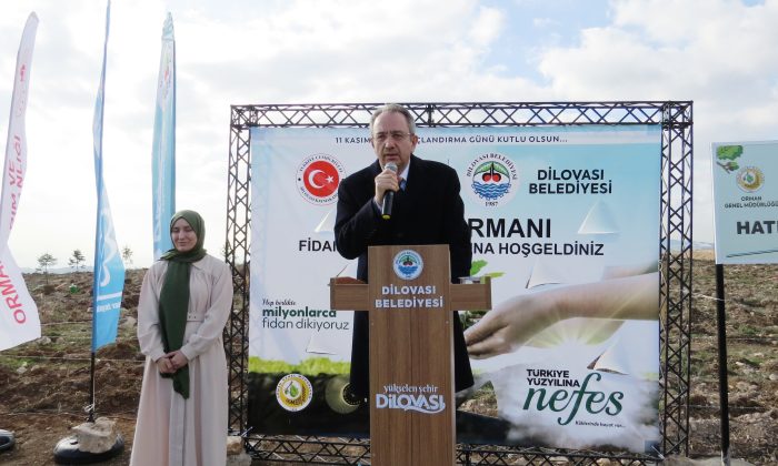 Kaymakam Dr. Metin Kubilay bir ilki gerçekleştirdi,  2 bin 500 fidan toprakla buluştu!