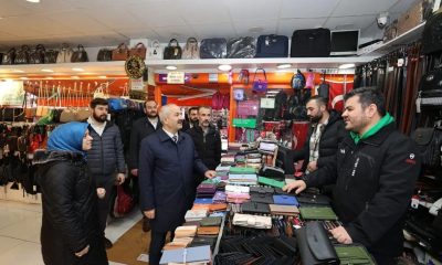 Başkanlar esnaf turu  için Hacı Halil’de