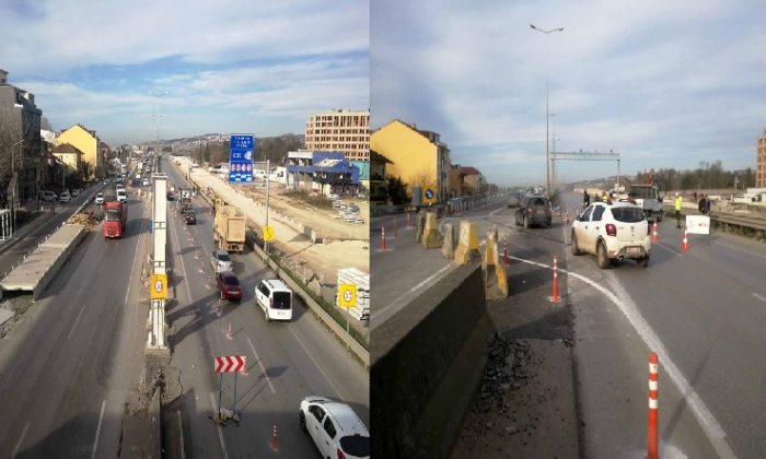 D-100 İstanbul istikameti Ankara yönüne aktarıldı