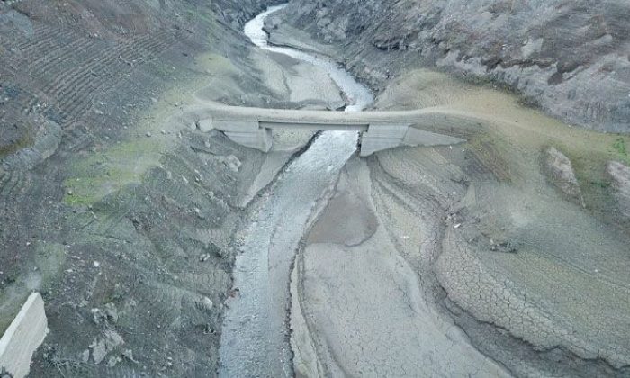 Yuvacık Barajı’nda su seviyesi dip noktasına ulaştı