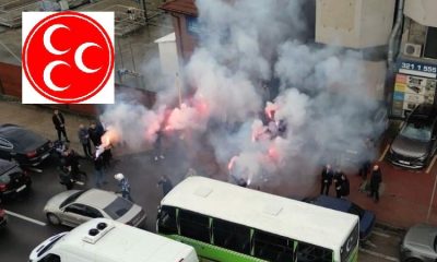 MHP’den Büyükakın’a meşaleli karşılama