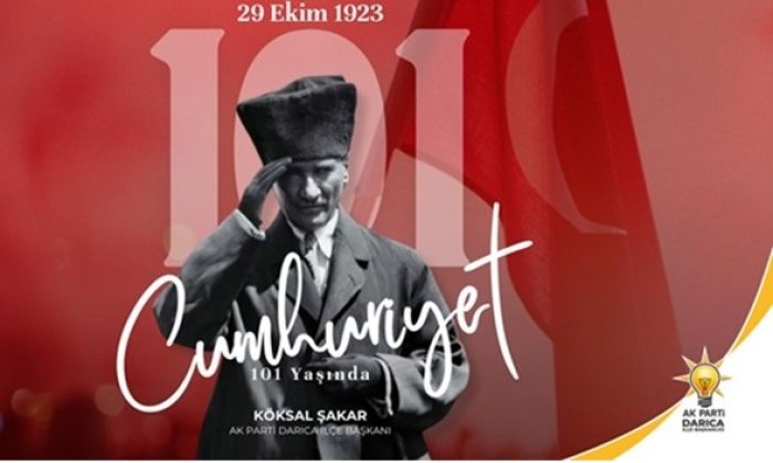 Ak Parti Darıca İlçe Başkanlığı 29 Ekim Kutlama İlanı