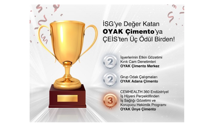 İSG’ye değer katan OYAK Çimento’ya ÇEİS’ten üç ödül birden