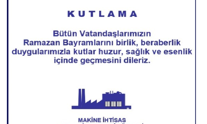 Makine İhtisas OSB Bayram Kutlama İlanı