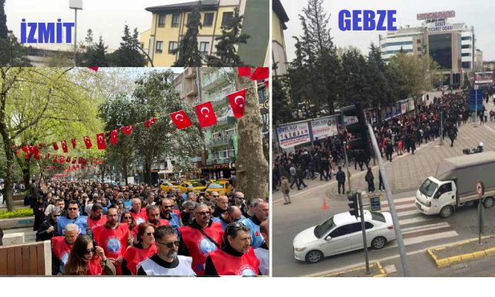 Gebze’de, İzmit’te binlerce öğretmen “Yeter artık” diyerek sokakta!