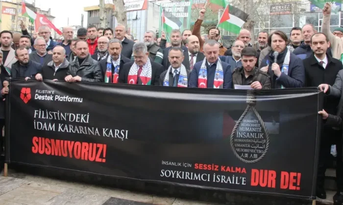 Kocaeli’de İsrail’in “idam yasası” tasarısına tepki gösterildi