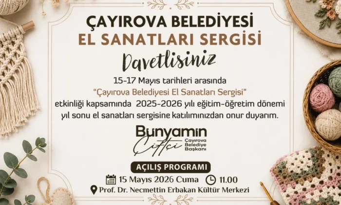 Çayırova’da El Sanatları Sergisi açılıyor