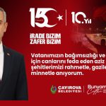 Çayırova Belediyesi 15 Temmuz Demokrasi ve Milli Birlik Günü İlanı