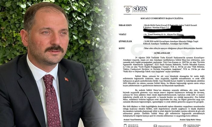 BBP Kocaeli’den Amedspor tepkisi: “İstiklal Marşı’na saygısızlık görmezden gelinemez”