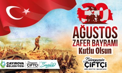 Çayırova Belediyesi 30 Ağustos Zafer Bayramı Kutlama İlanı