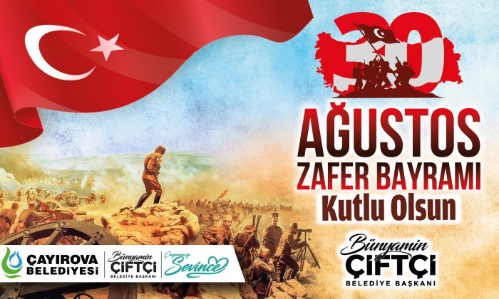 Çayırova Belediyesi 30 Ağustos Zafer Bayramı Kutlama İlanı
