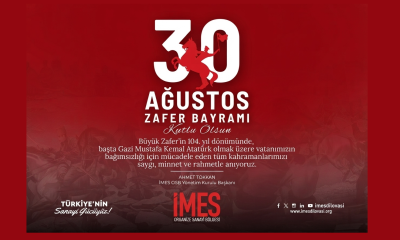 İMES OSB  30 Ağustos Zafer Bayramı Kutlama İlanı