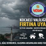 Kocaeli Valiliği Acil Kodla Uyardı: Yarın Fırtına Geliyor, Tedbirinizi Alın!