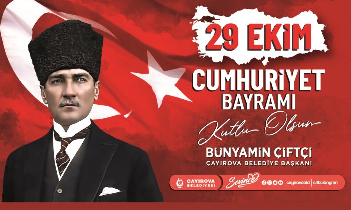 Çayırova Belediyesi 29 Ekim Cumhuriyet Bayramı Kutlama İlanı